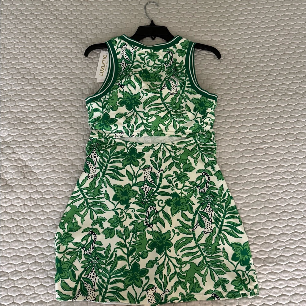 NWOT Lilly Pulitzer UPF 50+ Luxletic Kick Serve Dress FIDDLE LEAF GREEN Size M - Picture 10 of 13